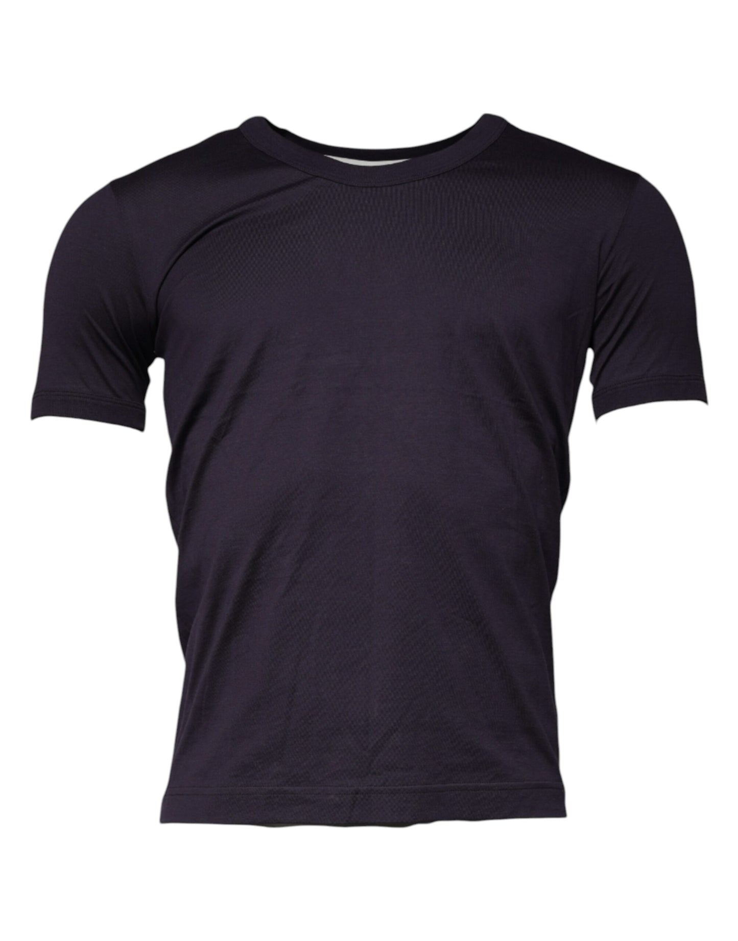 Violet Cotton Crew Neck Short Sleeves T-shirt