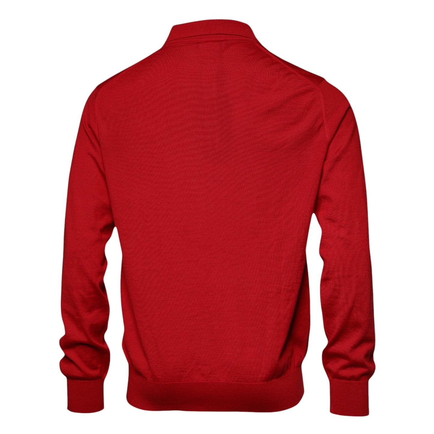 Red Cashmere Collared Pullover Sweater