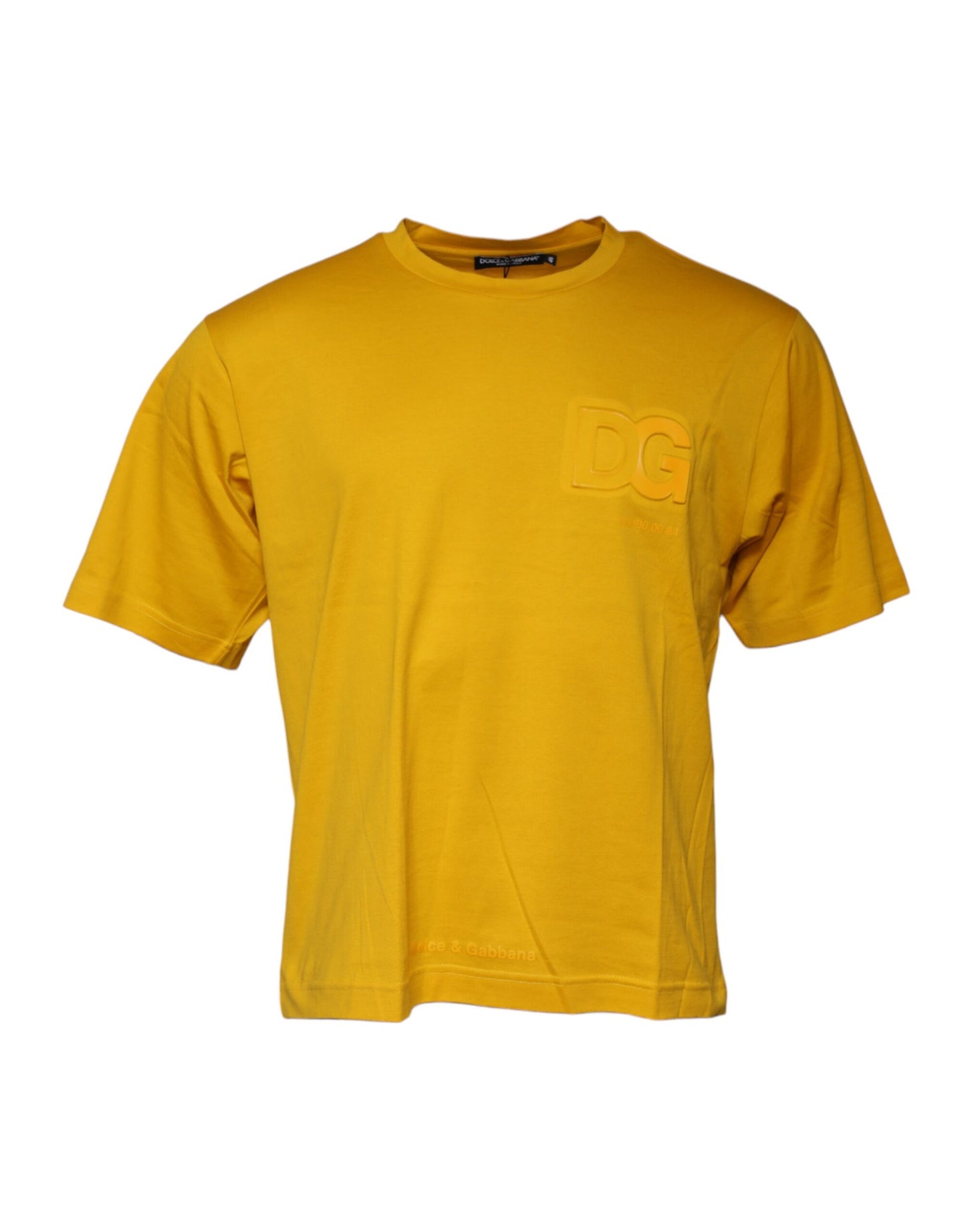 Dark Yellow Logo Crew Neck Short Sleeves T-shirt