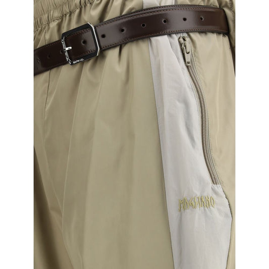 Nylon Pants with built-in belt