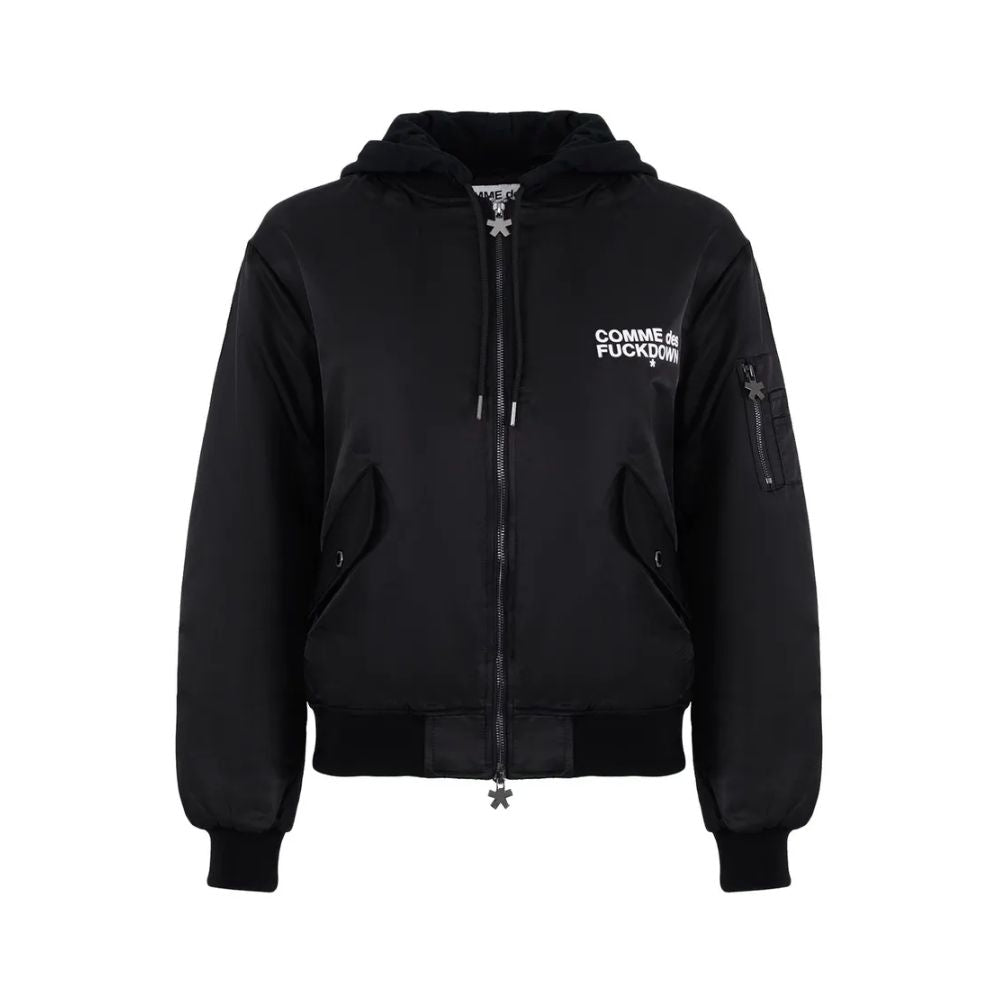 Black Nylon Jackets & Coat