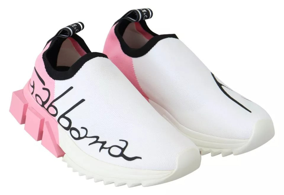 Pink White Logo Sorrento Sneakers Shoes