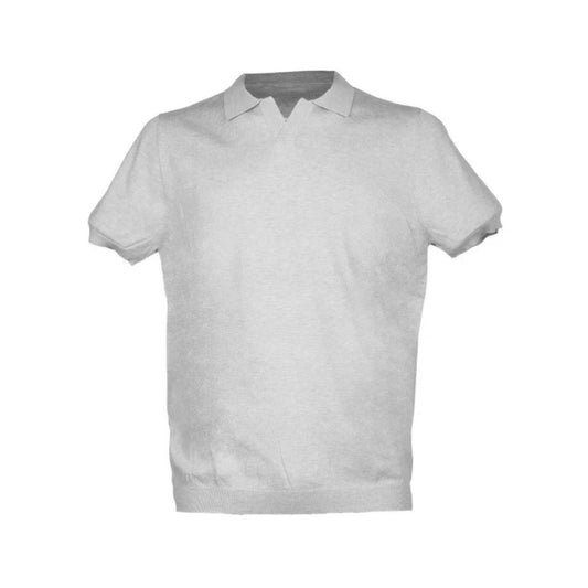 Gray Cotton Polo Shirt