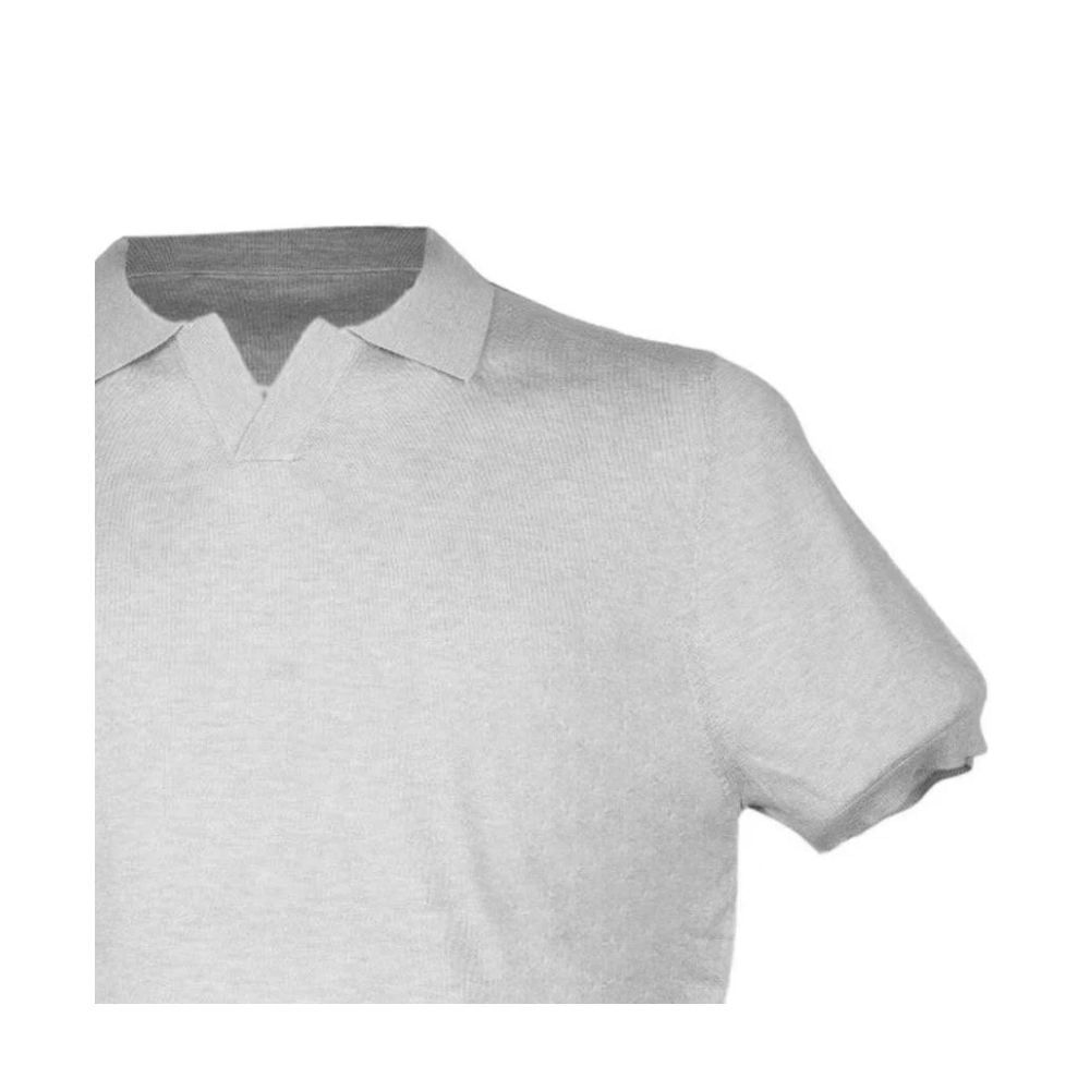 Gray Cotton Polo Shirt