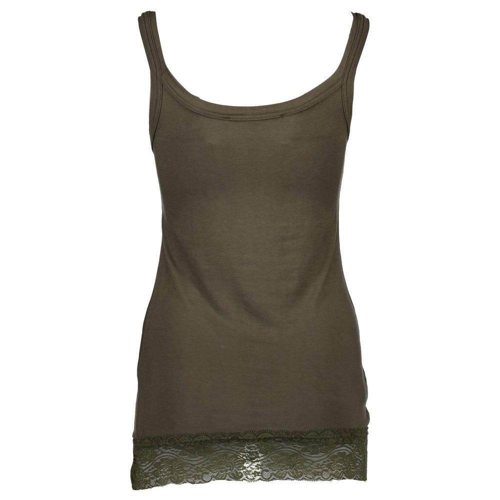 Green Cotton Women Top