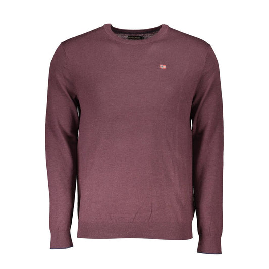 Purple Wool Men Sweater