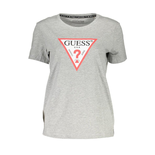 Gray Cotton Women T-Shirt