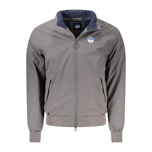 Gray Polyamide Men Jacket