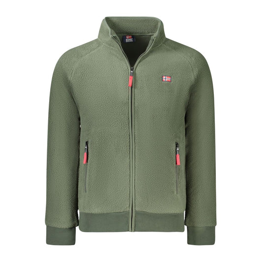 Green Polyester Men Jacket