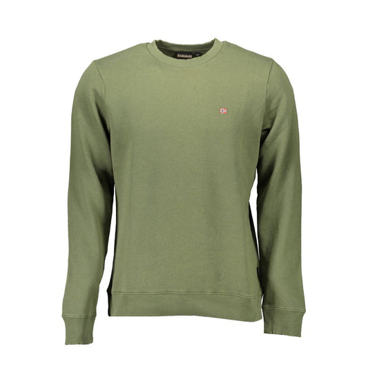 Green Cotton Men Sweater