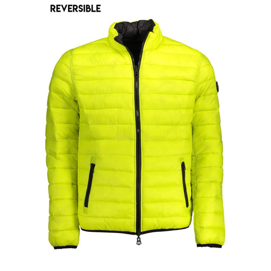 Yellow Nylon Men Jacket