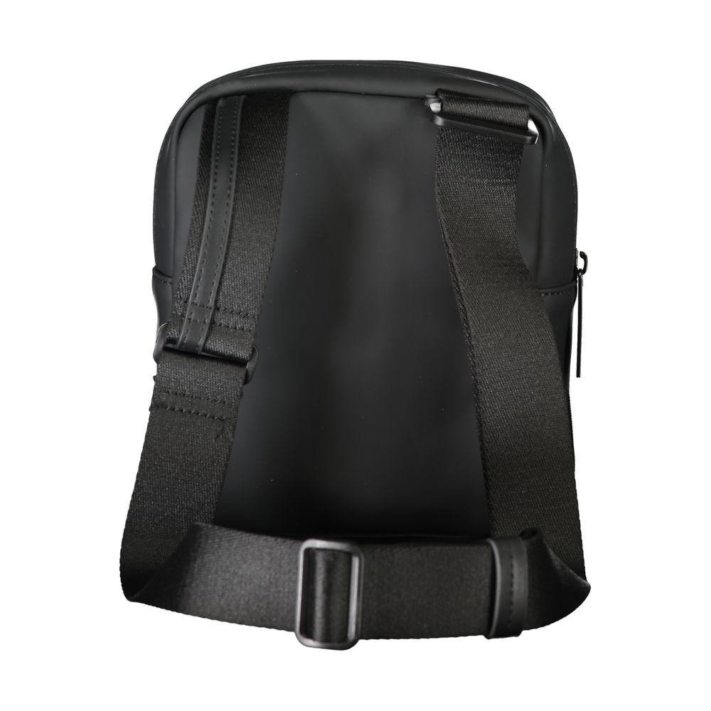 Black Polyester Men Shoulder Bag