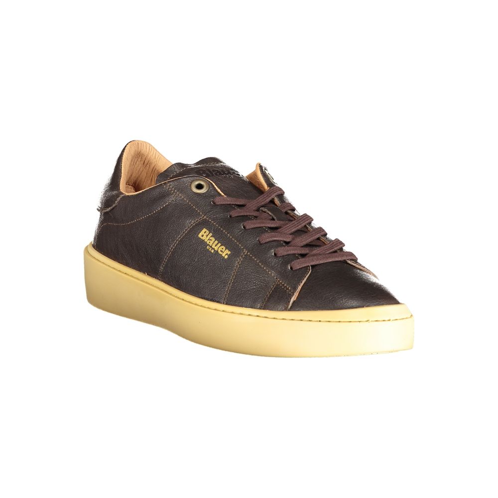 Brown Leather Men Sneaker