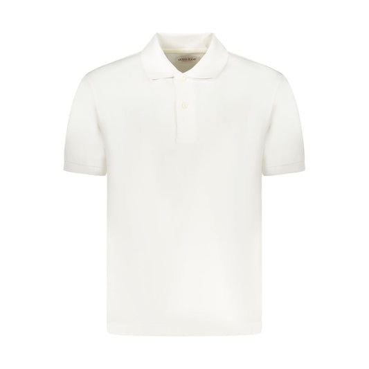 White Cotton Men Polo Shirt