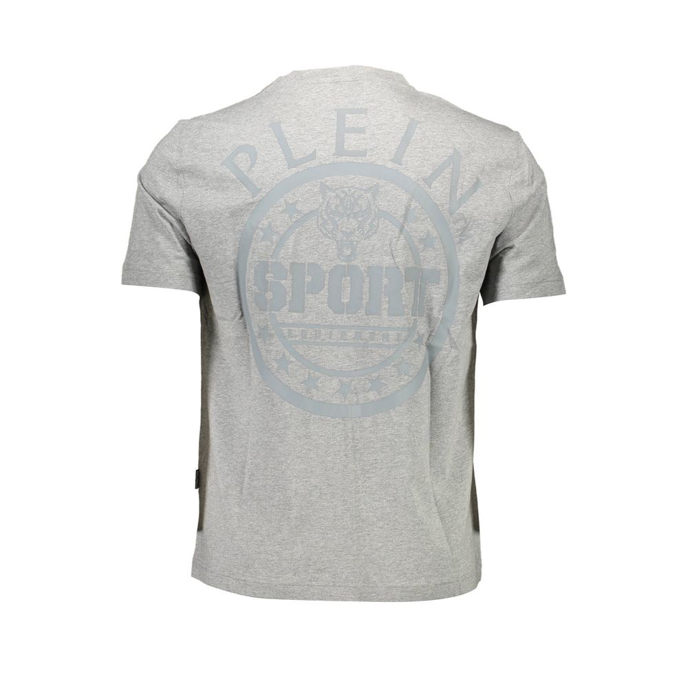 Gray Cotton Men T-Shirt