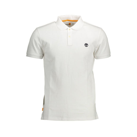 White Cotton Men Polo