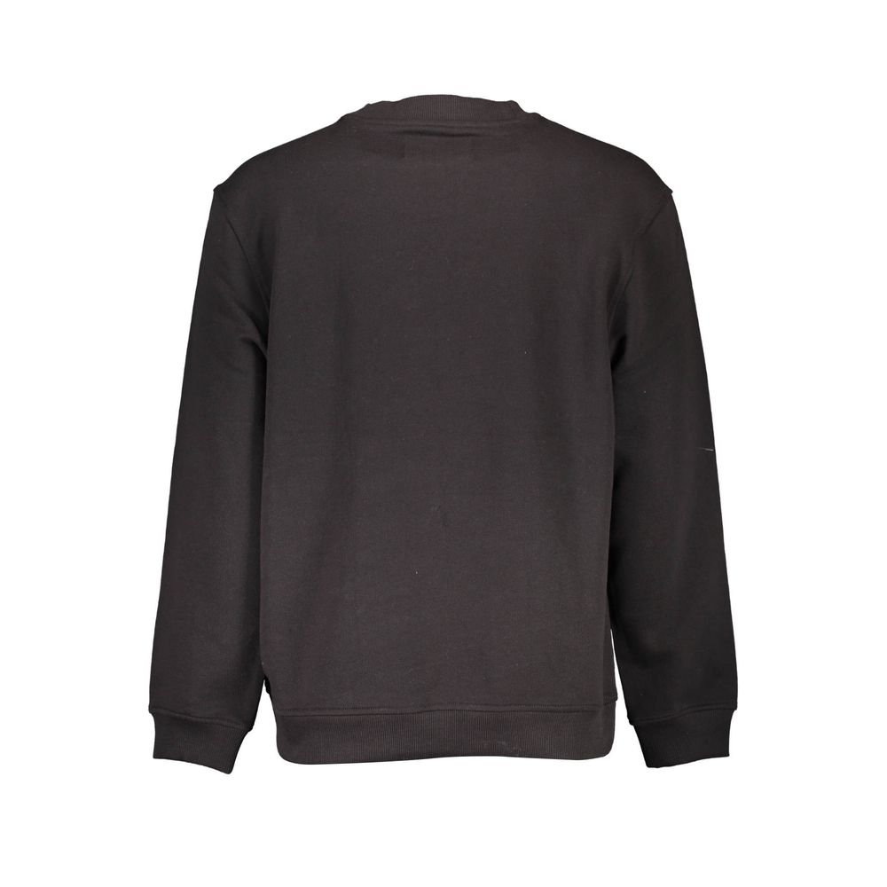 Black Cotton Men Sweater