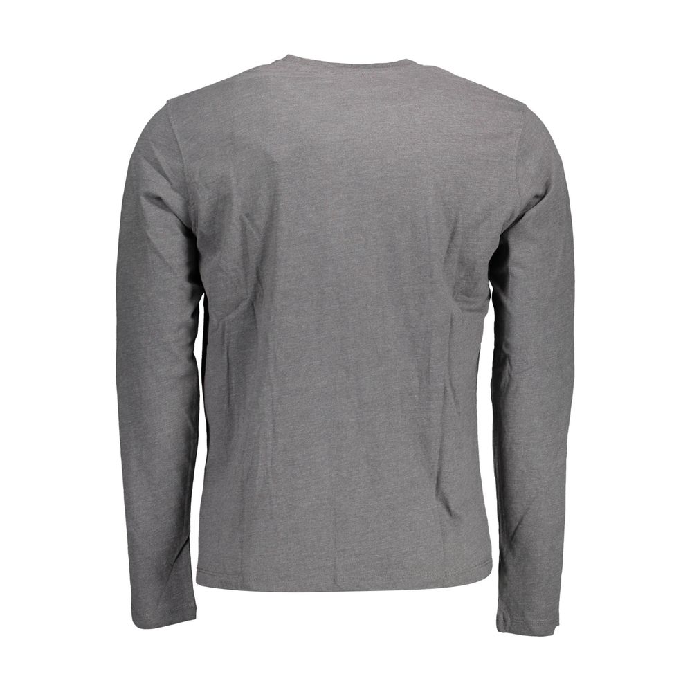 Gray Cotton Men T-Shirt