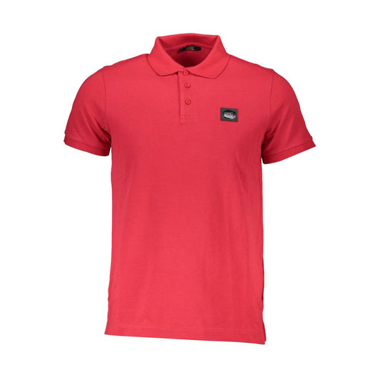 Red Cotton Men Polo Shirt