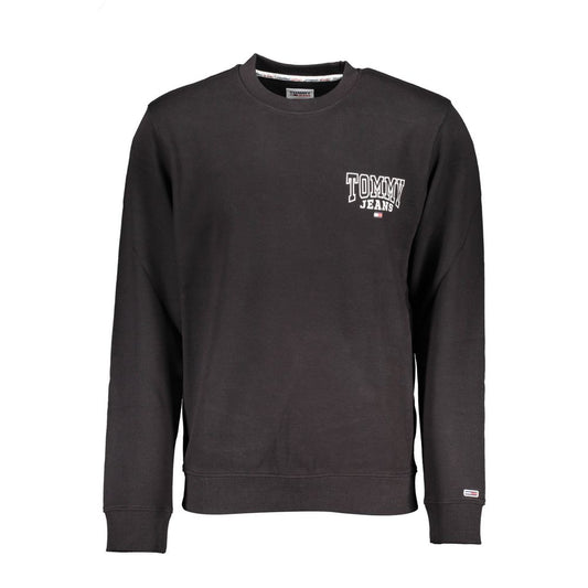 Black Cotton Men Sweater