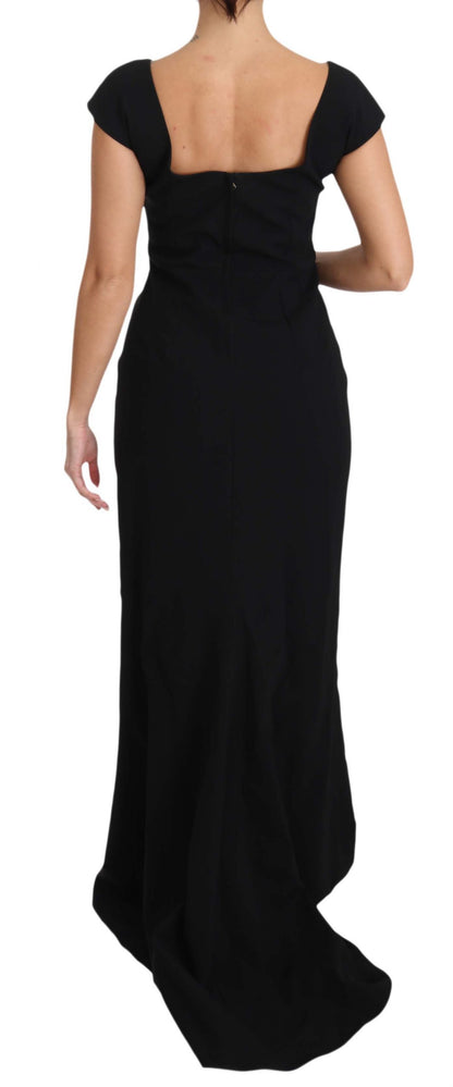 Elegant Black Maxi Sheath Dress