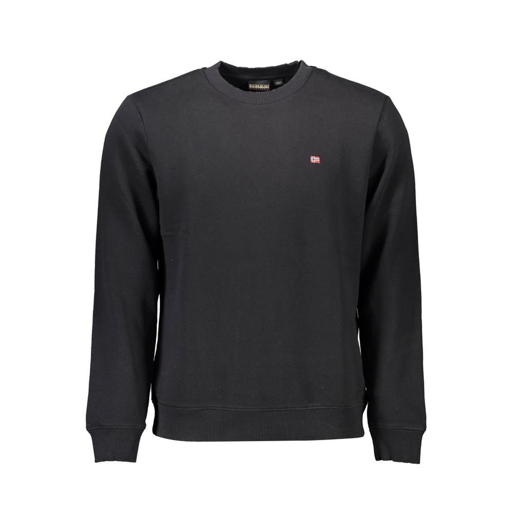 Black Cotton Men Sweater