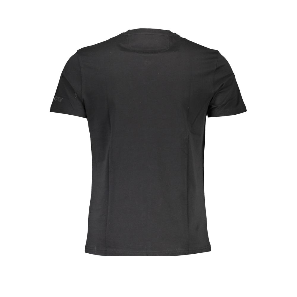 Black Cotton Men T-Shirt