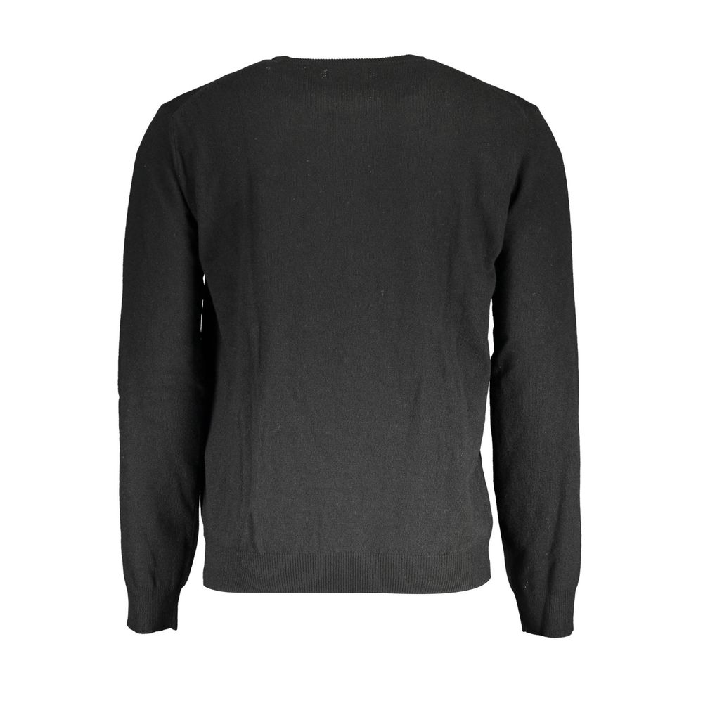 Black Wool Men Sweater