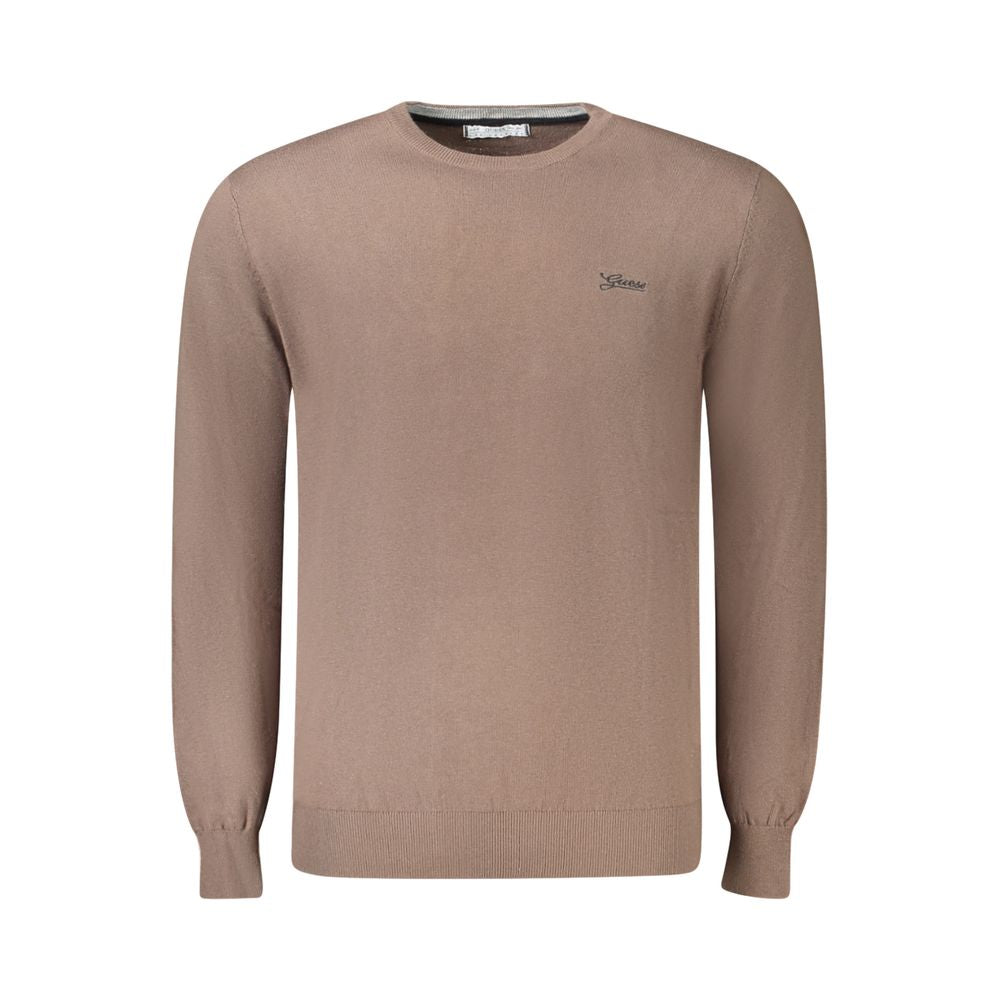 Brown Cotton Men Sweater