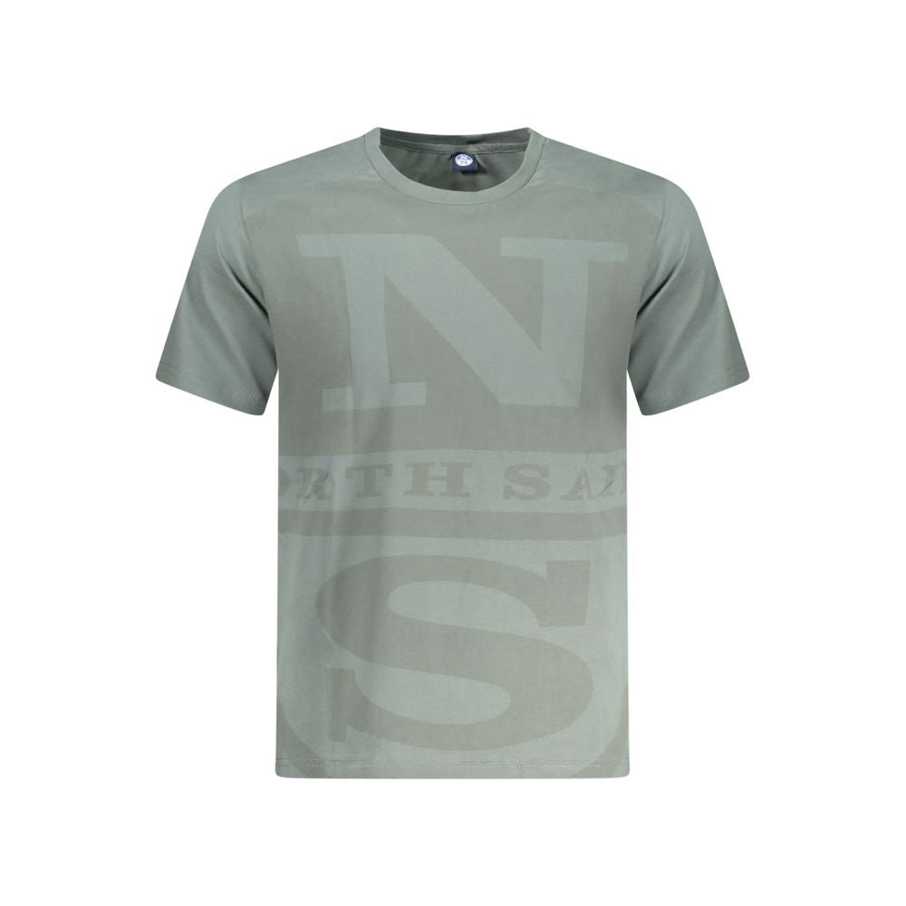 Green Cotton Men T-Shirt