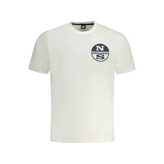 White Cotton Men T-Shirt