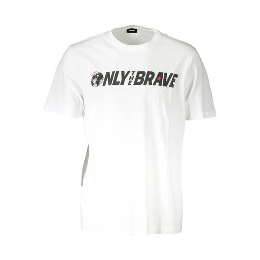 White Cotton Men T-Shirt