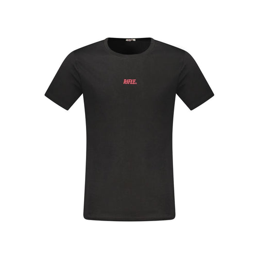 Black Cotton Men T-Shirt