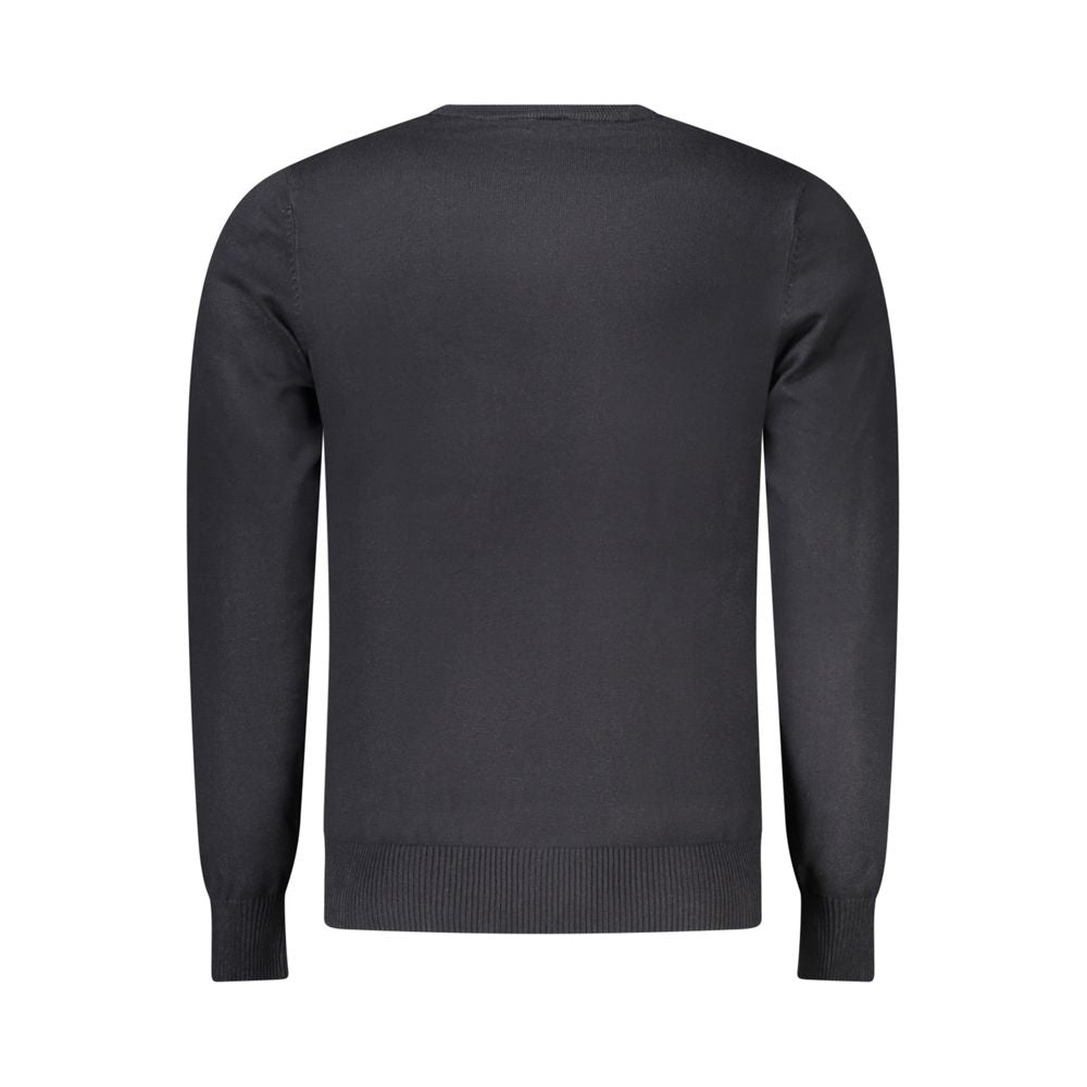 Black Viscose Men Sweater