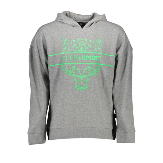 Gray Cotton Men Sweatshirt