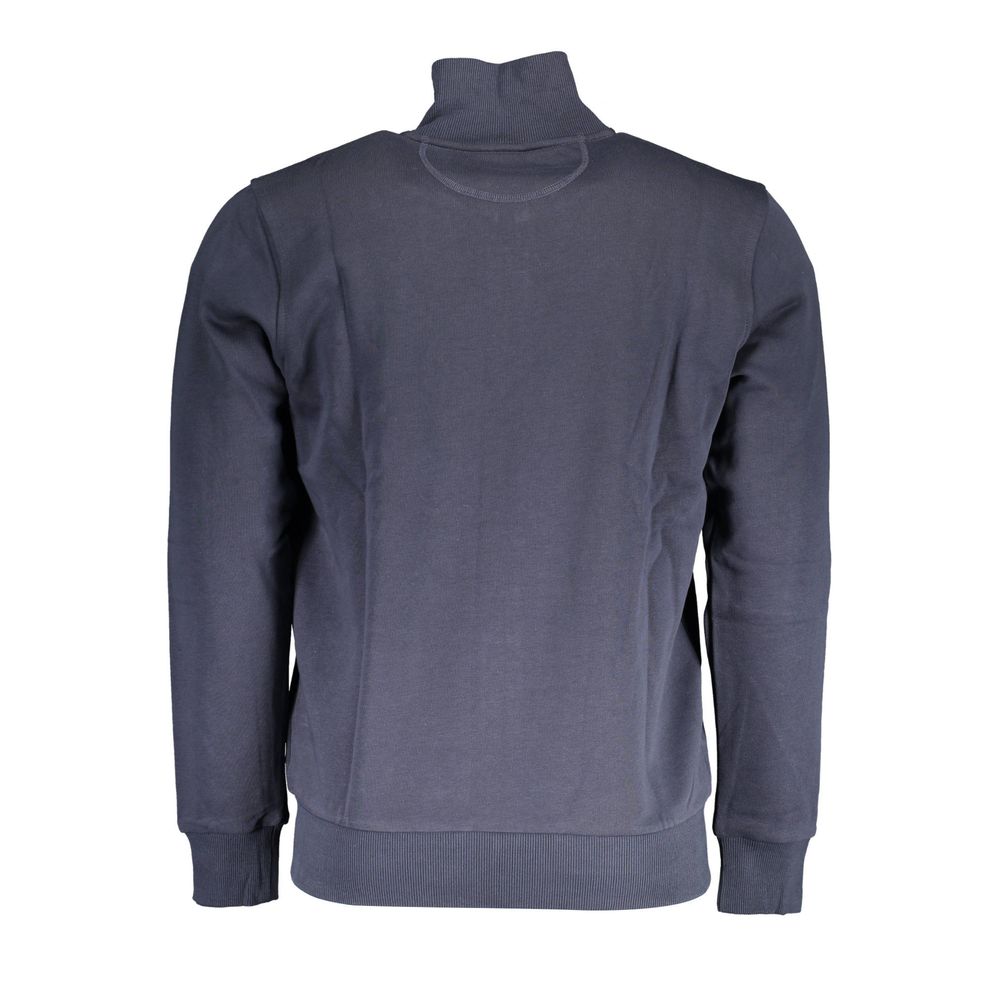 Blue Cotton Men Sweater