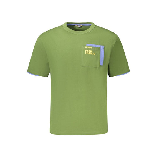 Green Cotton Men T-Shirt