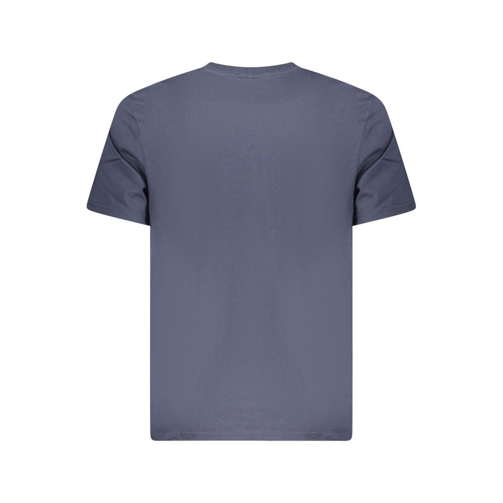 Blue Cotton Men T-Shirt