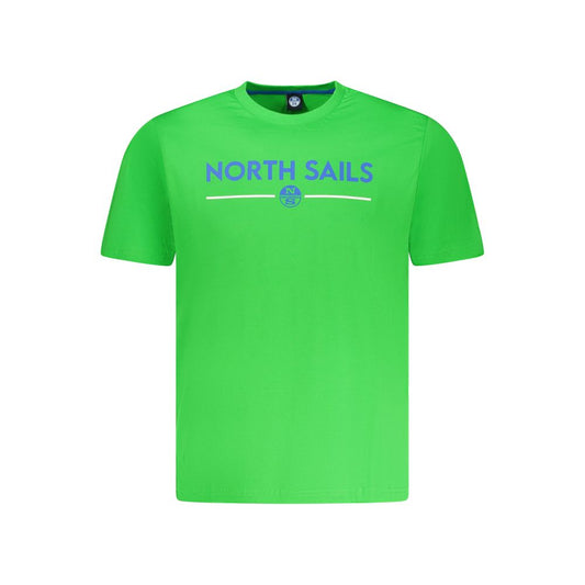 Green Cotton Men T-Shirt