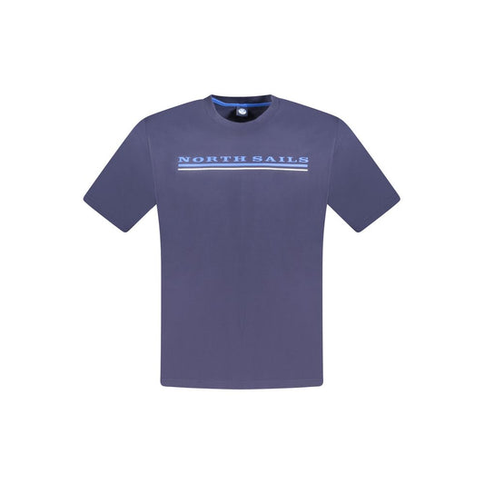 Blue Cotton Men T-Shirt