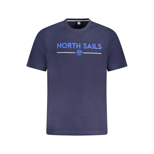 Blue Cotton Men T-Shirt