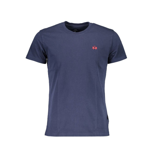 Blue Cotton Men T-Shirt