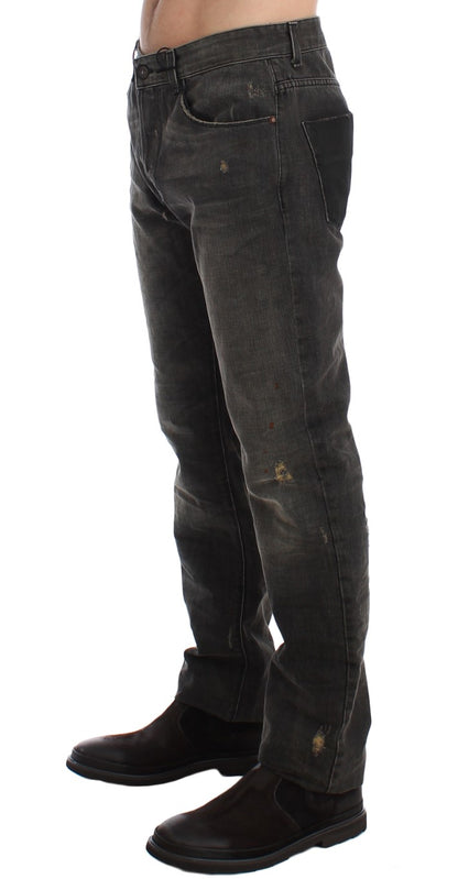 Costume National Elegant Gray Regular Fit Denim Jeans