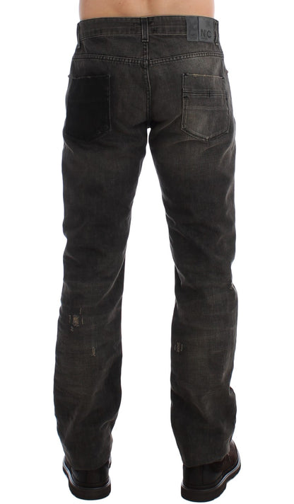 Costume National Elegant Gray Regular Fit Denim Jeans