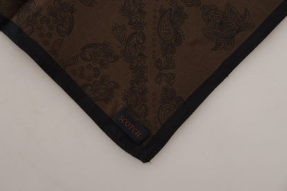 Scotch & Soda Chic Brown Patterned Square Scarf