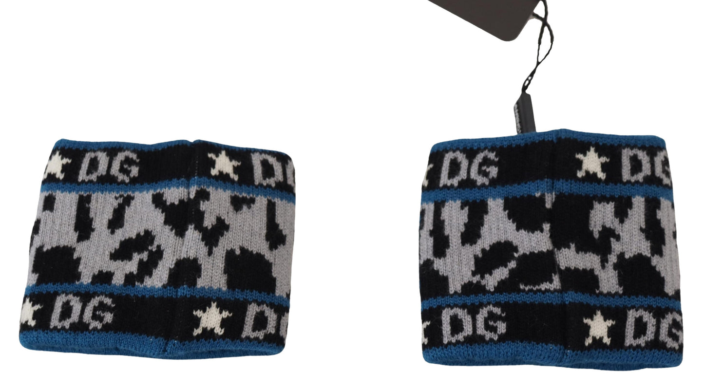 Dolce & Gabbana Exclusive Blue Cashmere-Wool Blend Wrist Wrap