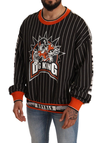 Dolce & Gabbana Exclusive Black Striped DG KING Sweater