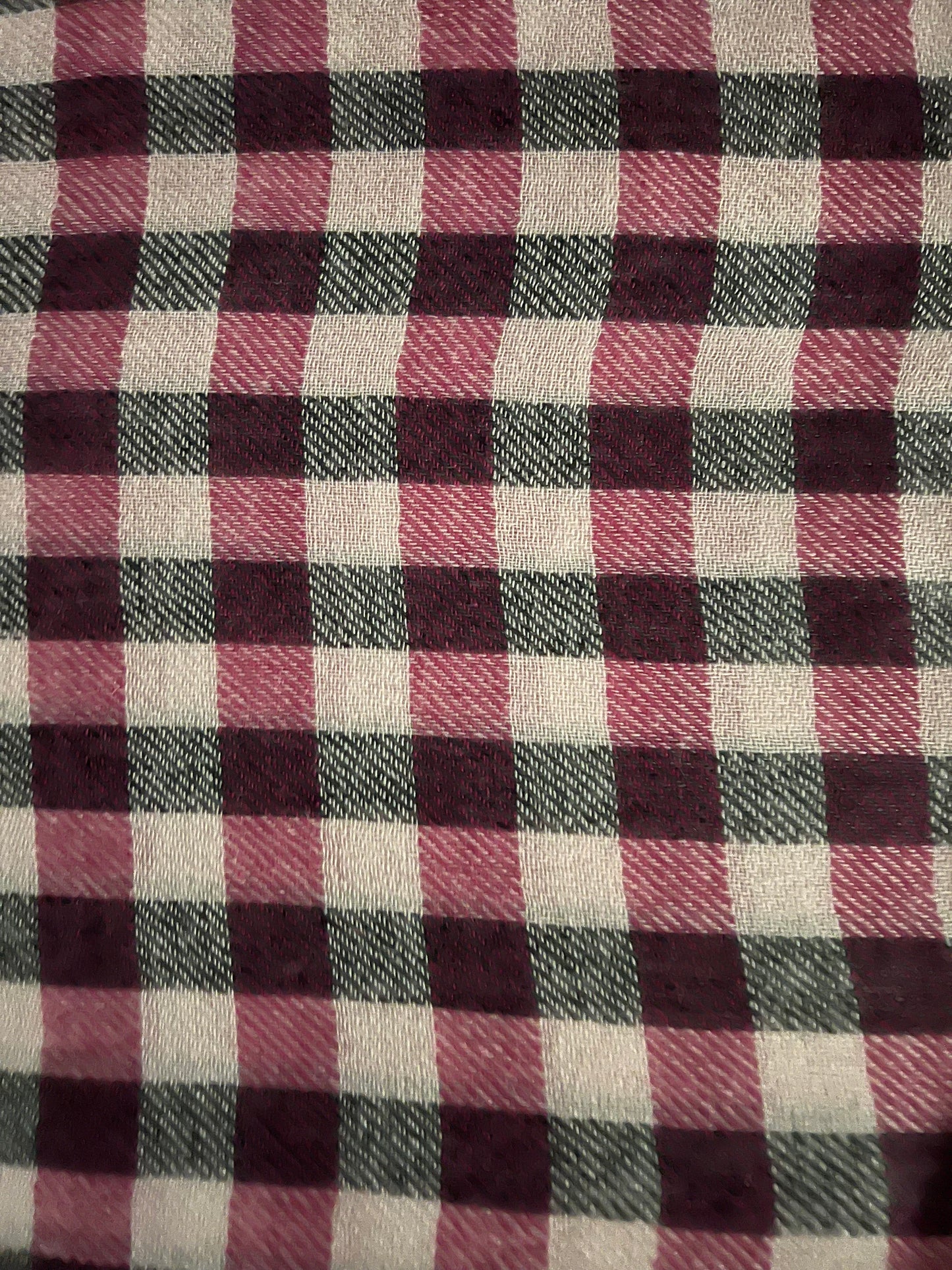 Multicoloured Pink, White and Black Check Design - Pashmina-Scarves / Wraps / Stoles