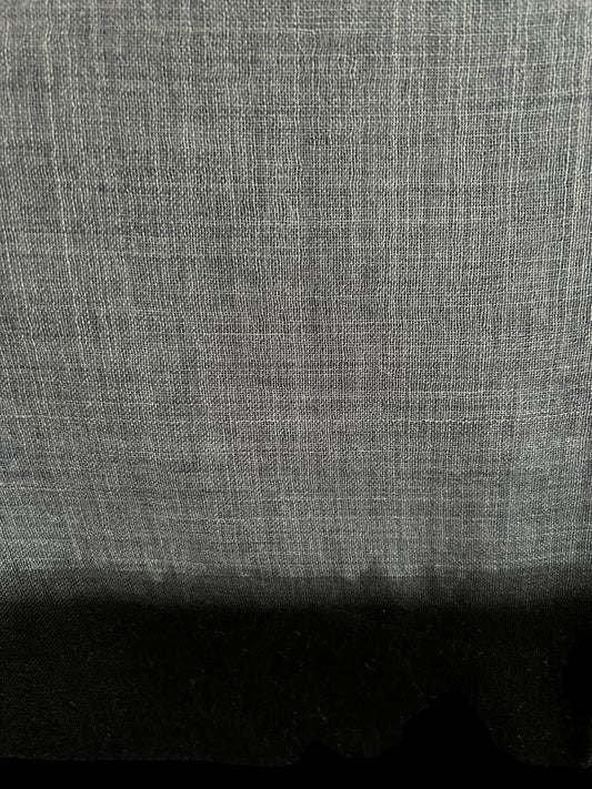 Gray with Black Border Ombre- Silk Wool - Scarves / Wraps / Stoles