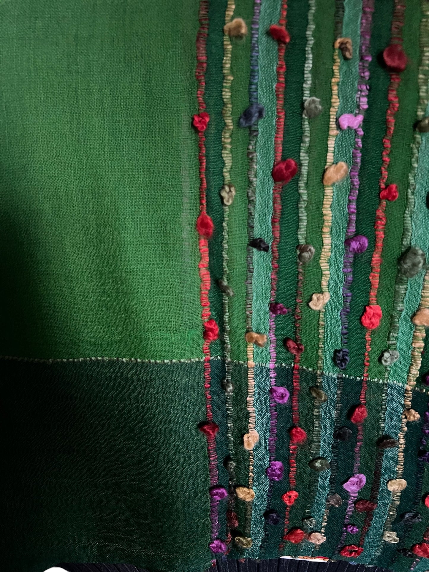 Multi-Green Silk with Colourful Design - Scarves / Wraps / Stoles (Copy)